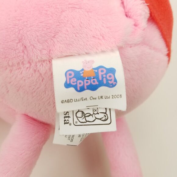 Fiesta Peppa Pig 13.5" Plush Stuffed Animal Toy Red Dress - Picture 6 of 11